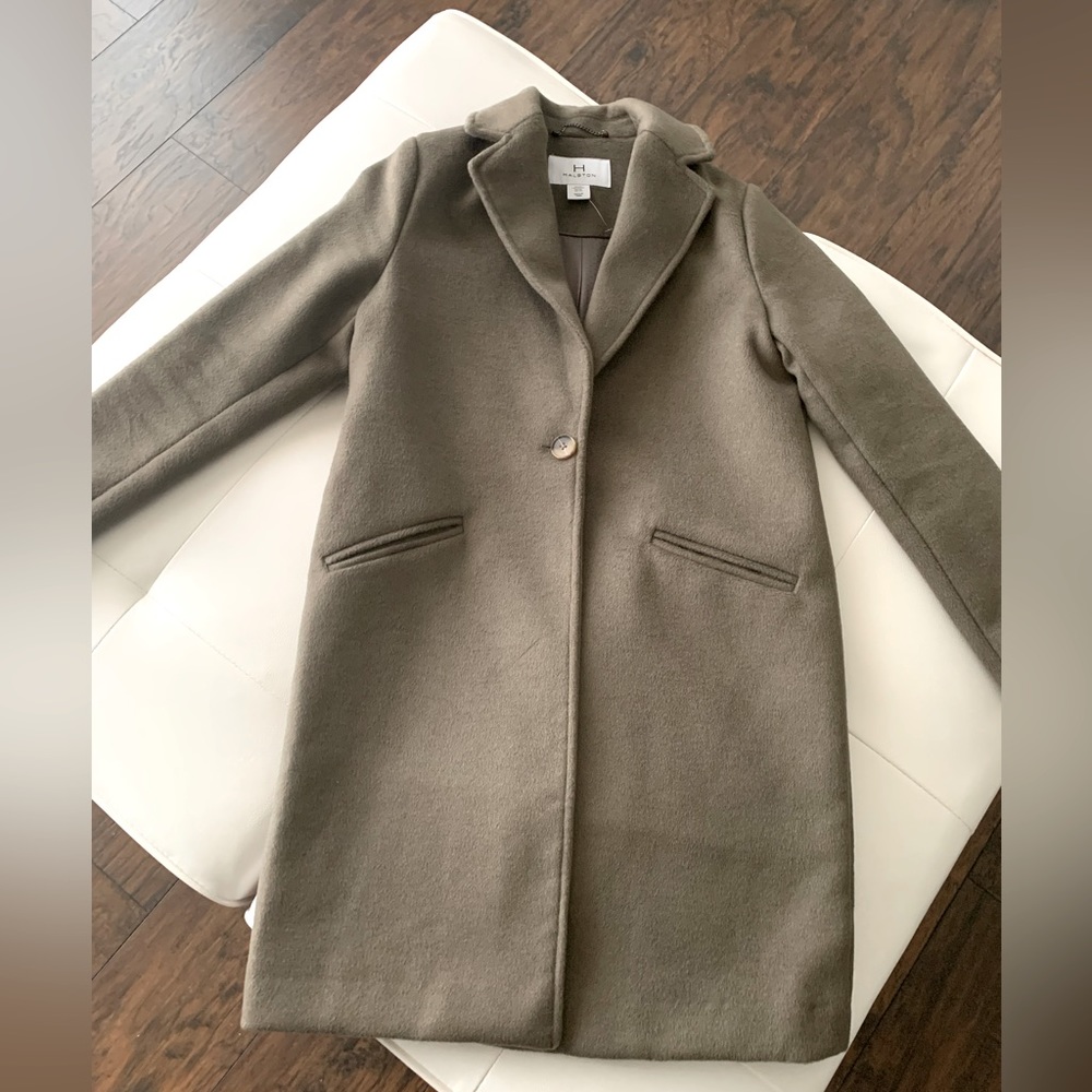 HALOGEN KHAKI COAT XS